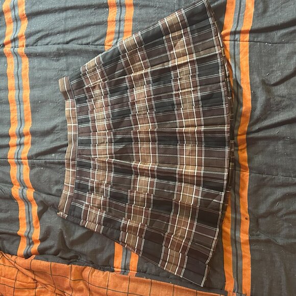 Brown Plaid Skirt - Picture 1 of 1